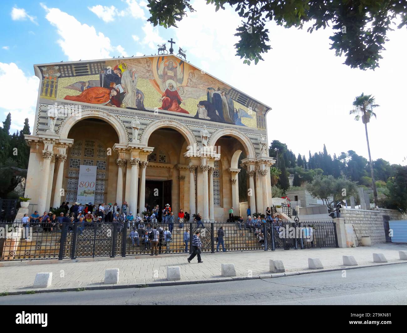 Chiesa di tutte le Nazioni sul Monte degli Ulivi a Gerusalemme, Israele Foto Stock