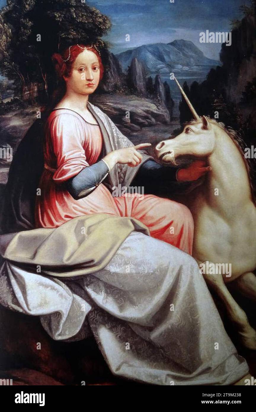 The Lady and the Unicorn - di Luca Longhi Foto Stock