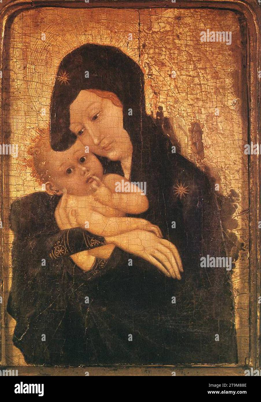 Vergine e bambino c. 1410 di Jean Malouel Foto Stock