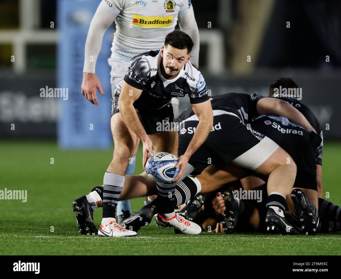James Elliott dei Newcastle Falcons durante la partita Gallagher Premiership al Kingston Park Stadium, Newcastle upon Tyne. Data foto: Domenica 26 novembre 2023. Foto Stock