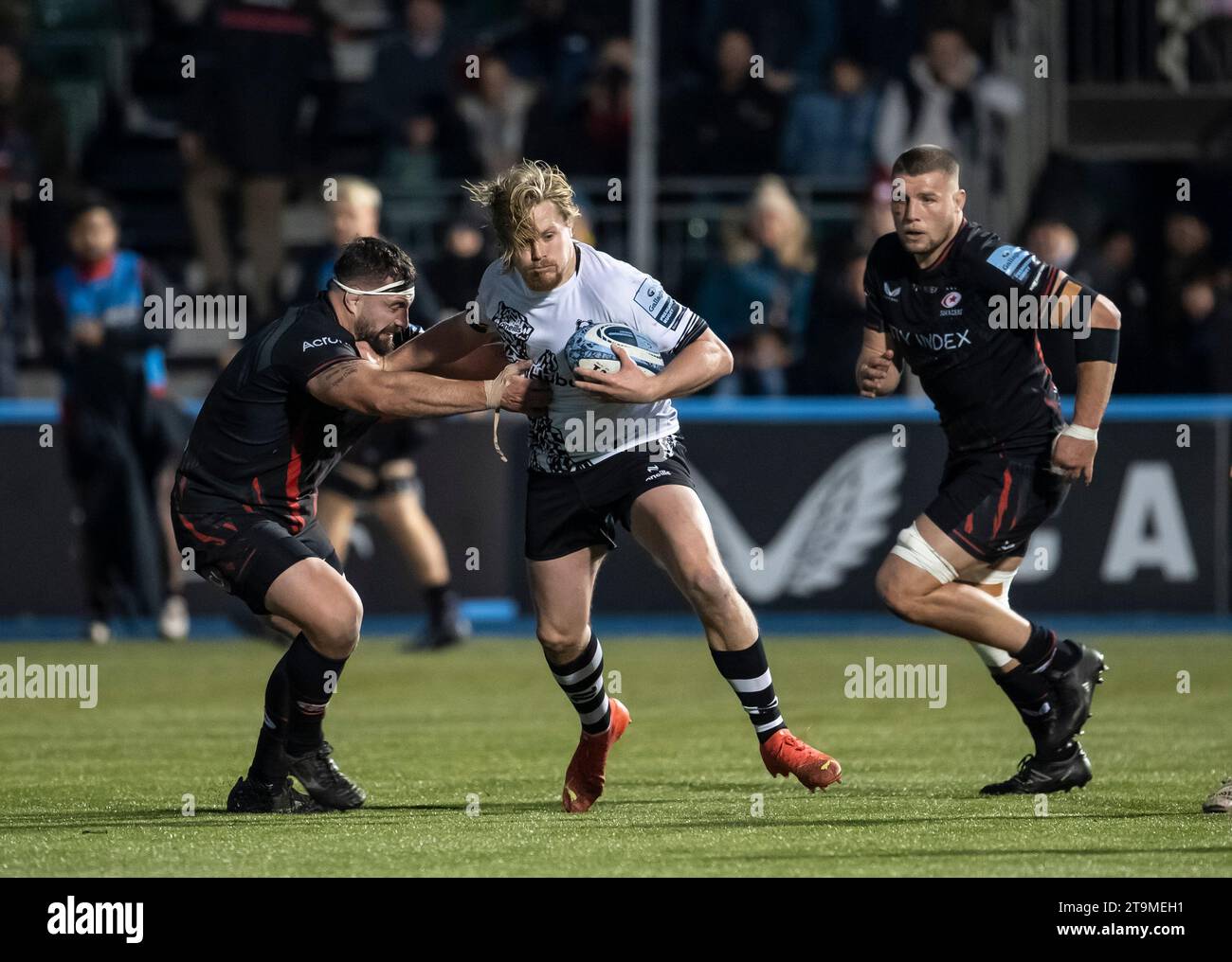 Dan Thomas dei Bristol Bears in azione durante il Gallagher Premiership Rugby Match tra Saracens e Bristol Bears allo Stonex Stadium il 25 novembre 2023 a Barnet, Inghilterra foto di Gary Mitchell Foto Stock
