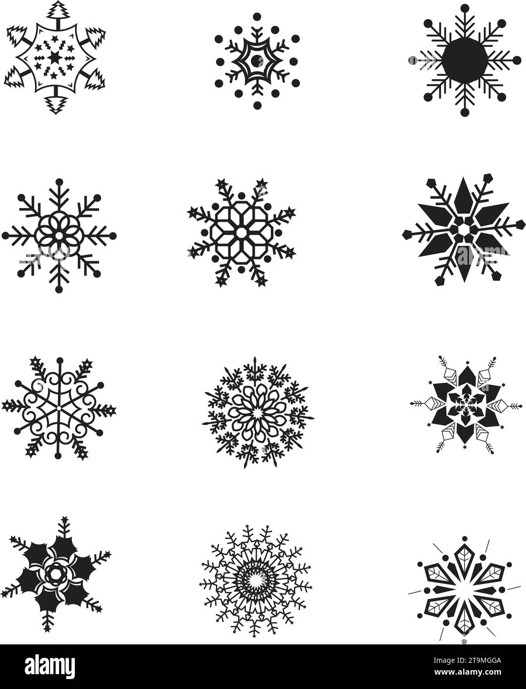 design a fiocco di neve Illustrazione Vettoriale