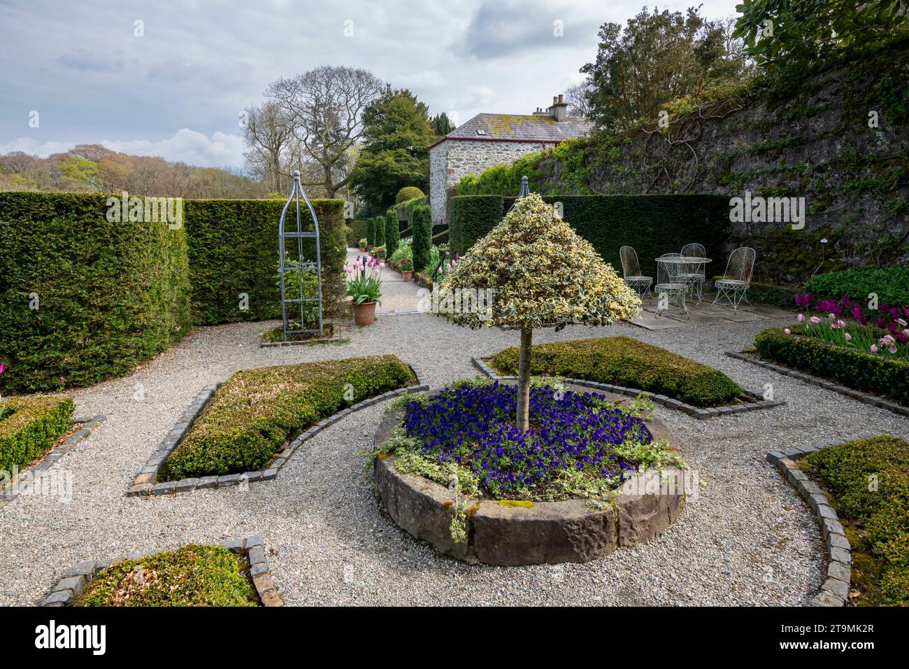 Plas Cadnant Hidden Gardens, Menai Bridge, Anglesey, Galles del Nord. Foto Stock