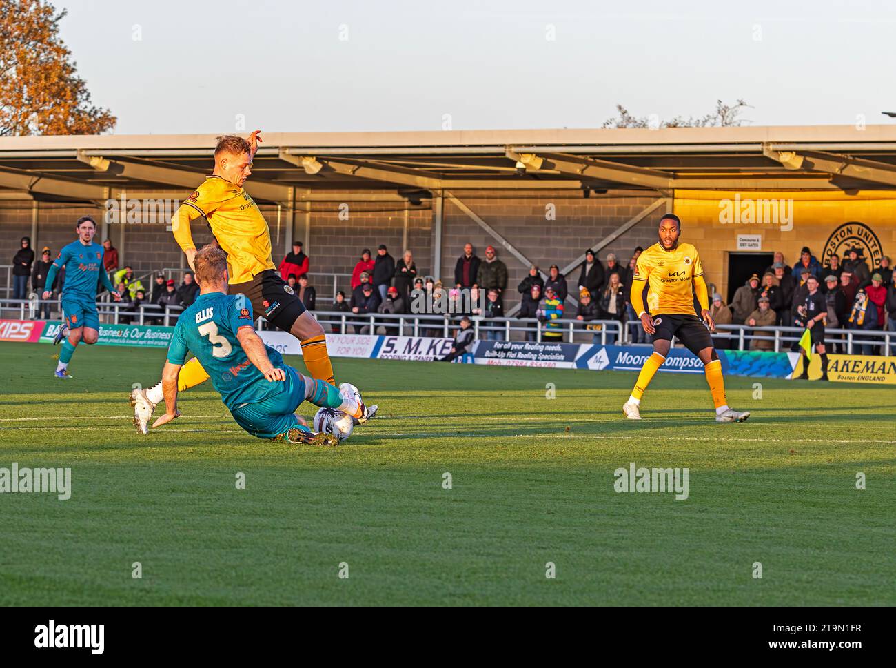 Vanarama National League Boston United vs Chorley- Jakemans Community Stadium, Boston, Lincolnshire 25.11.2023 Foto Stock