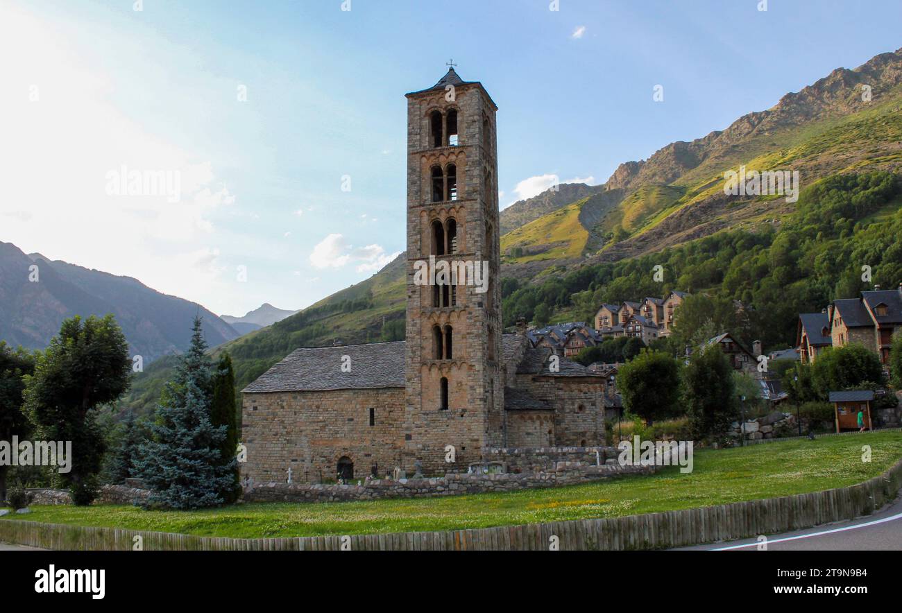 Chiesa di Sant Climent de Taüll. Arte romanica, valle di Boí, Catalogna, Spagna Foto Stock