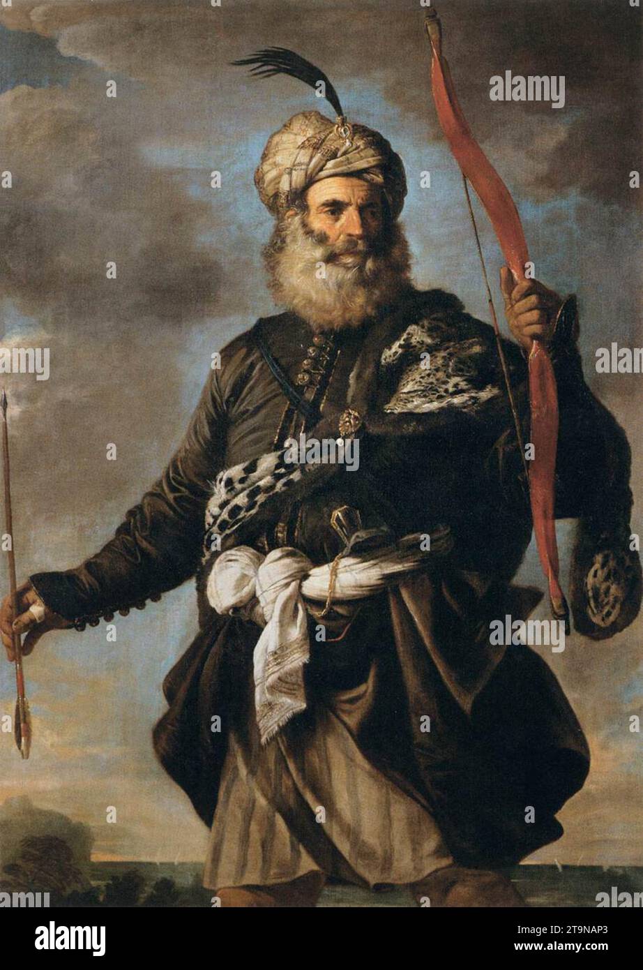 Oriental Warrior 1650 di Pier Francesco Mola Foto Stock