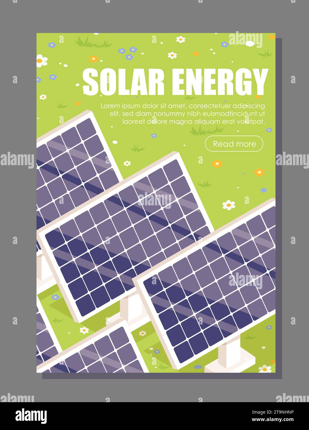 Banner vettore energia verde Illustrazione Vettoriale