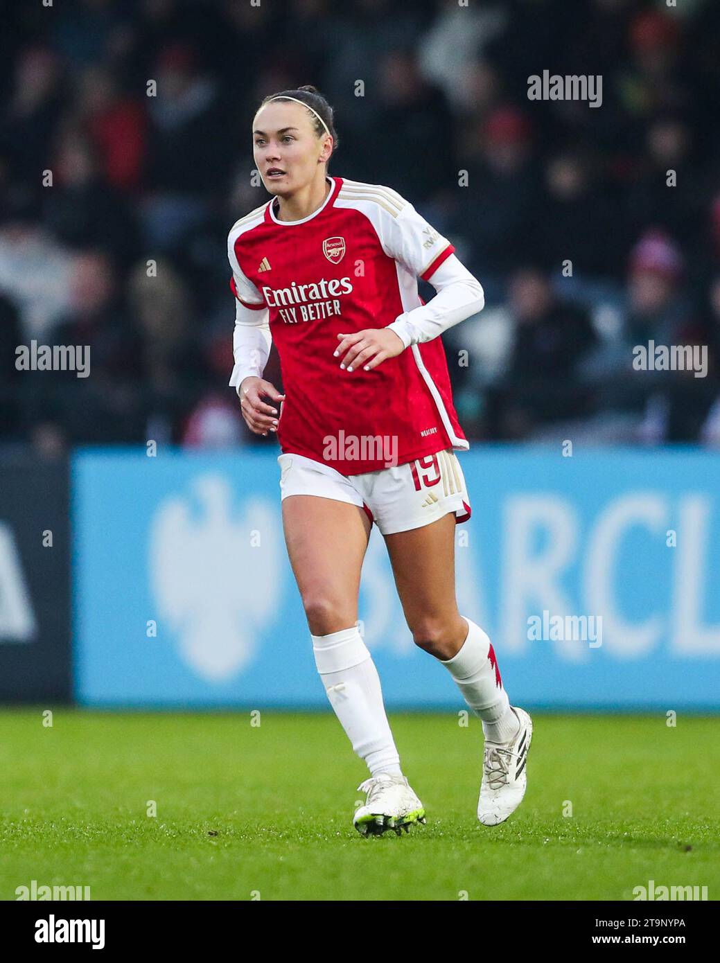 Borehamwood, Inghilterra, Regno Unito il 26 novembre 2023. Arsenal's Caitlin Foord durante l'Arsenal Women FC contro West Ham United Women's Super League match al Meadow Park Stadium, Borehamwood, Inghilterra, Regno Unito il 26 novembre 2023 Credit: Every Second Media/Alamy Live News Foto Stock