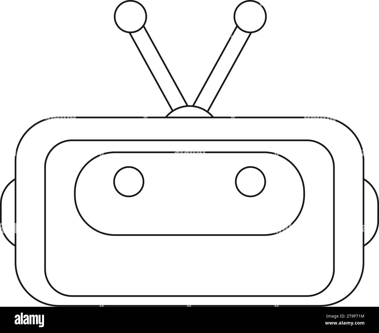 icona del robot disegno illustrativo vettoriale Illustrazione Vettoriale