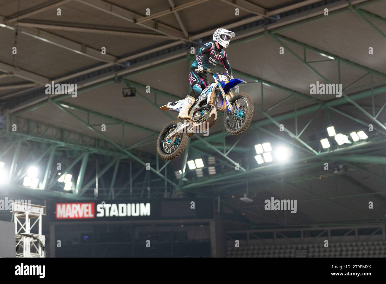 Melbourne, Australia, 25 novembre 2023. Cole Thompson del Canada sulla FXR / Club MX YAMAHA durante il Gran Premio d'Australia WSX al Marvel Stadium il 25 novembre 2023 a Melbourne, Australia. Crediti: Dave Hewison/Alamy Live News Foto Stock