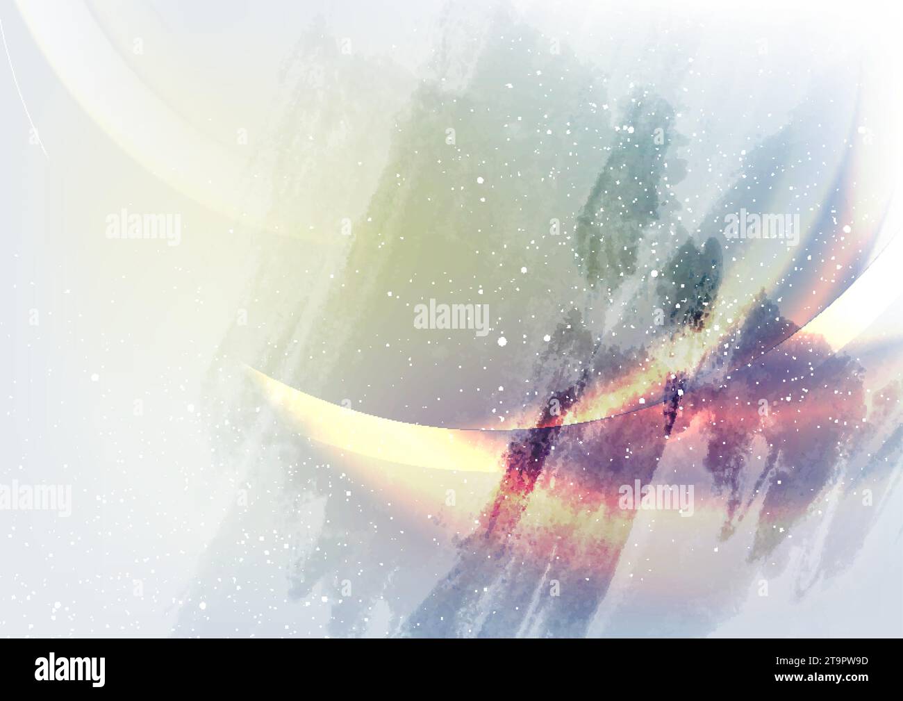 Grunge acquerello soffia uno sfondo astratto e luminoso. Progettazione vettoriale Illustrazione Vettoriale