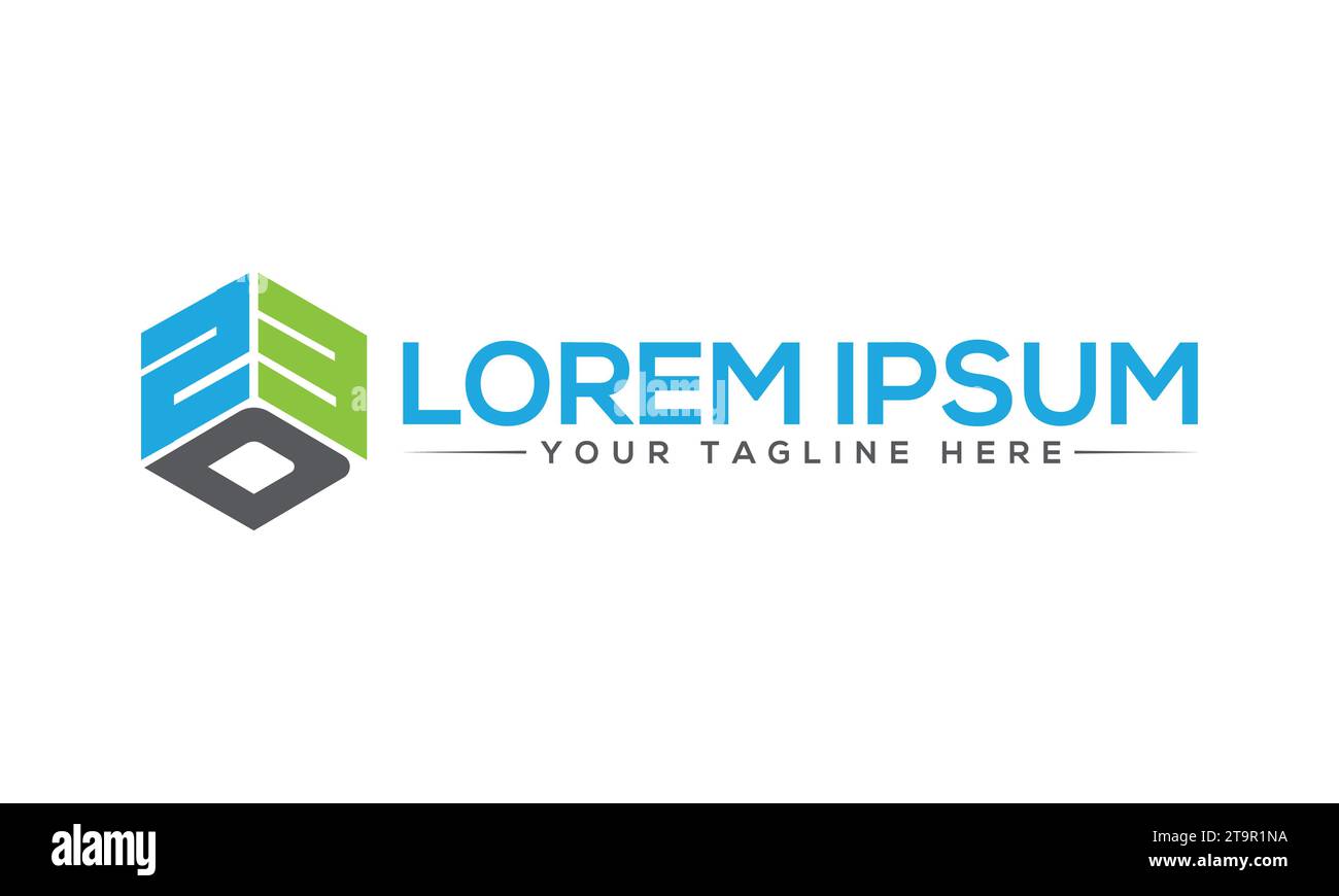 Design del logo ZDE creativo e moderno Illustrazione Vettoriale