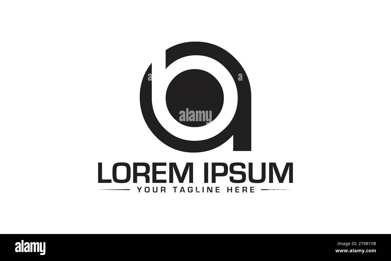 Logo Design AB Design creativo e moderno Illustrazione Vettoriale