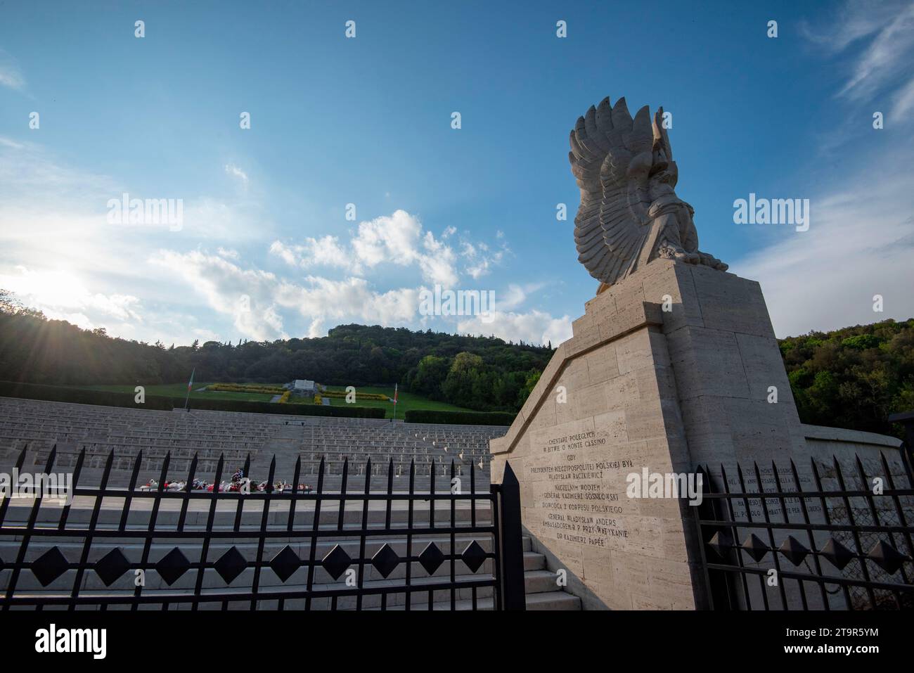 Durante la seconda guerra mondiale polacco cimitero - Monte Cassino - Italia Foto Stock