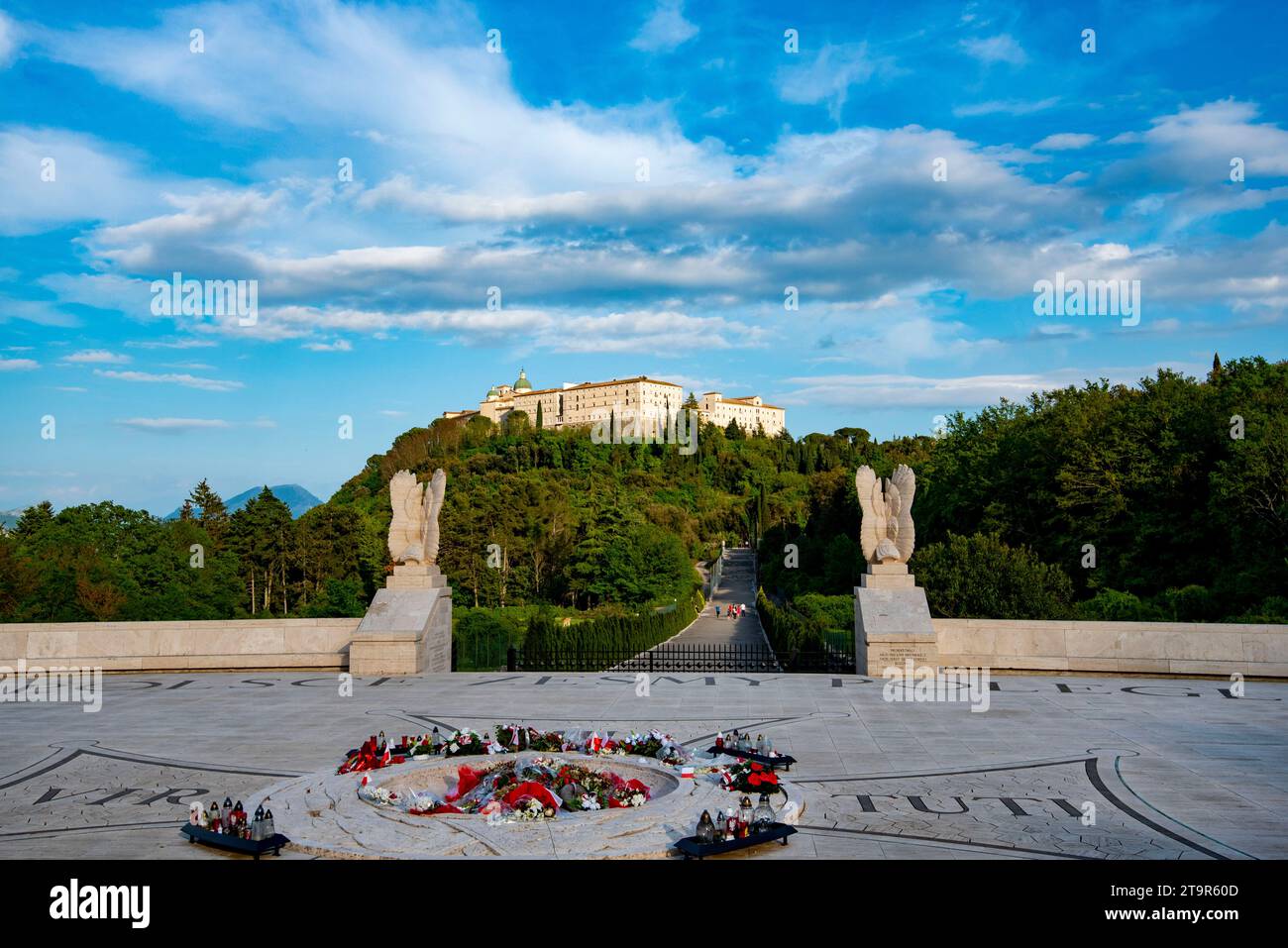 Durante la seconda guerra mondiale polacco cimitero - Monte Cassino - Italia Foto Stock
