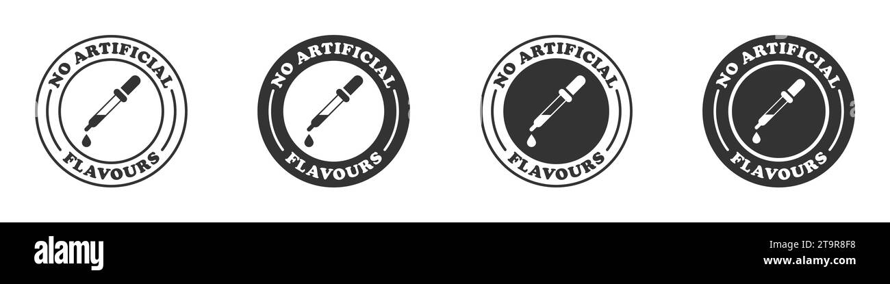 Nessuna icona dei sapori artificiali. Illustrazione vettoriale Illustrazione Vettoriale