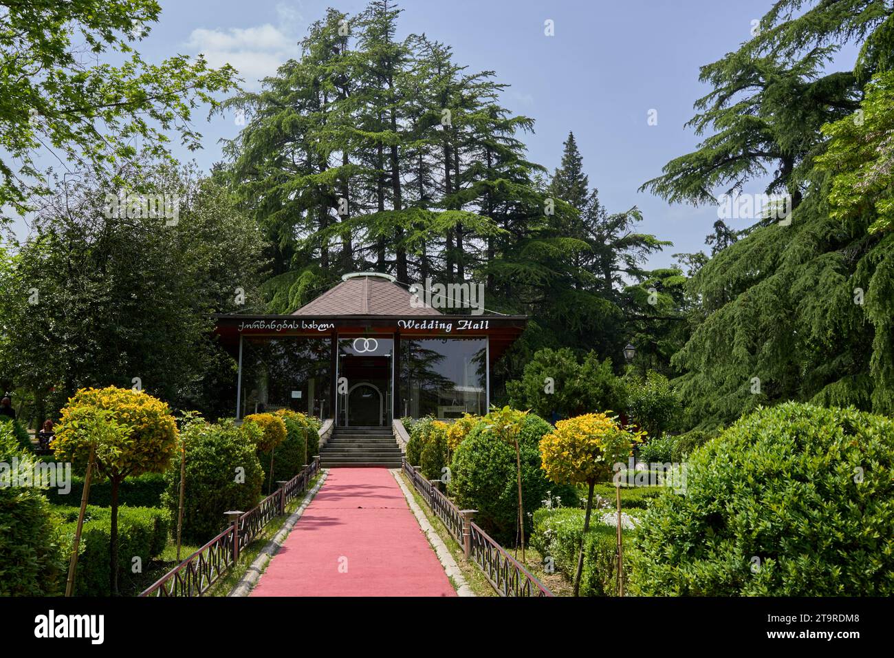 Sala matrimoni, Heirats-Pavillon, Parco Mtatsminda, Mtazminda Berg, Tiflis, Tbilissi, Georgien Foto Stock