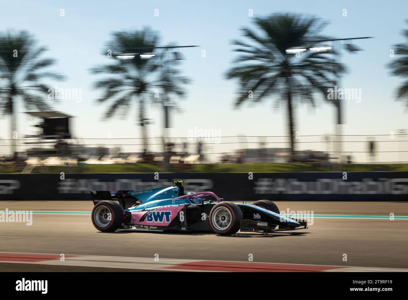 06 MARTINS Victor (fra), ART Grand Prix, Dallara F2, azione durante la 13a prova del Campionato FIA di Formula 2 2023 dal 24 al 26 novembre 2023 sul circuito Yas Marina, ad Abu Dhabi, Emirati Arabi Uniti Foto Stock