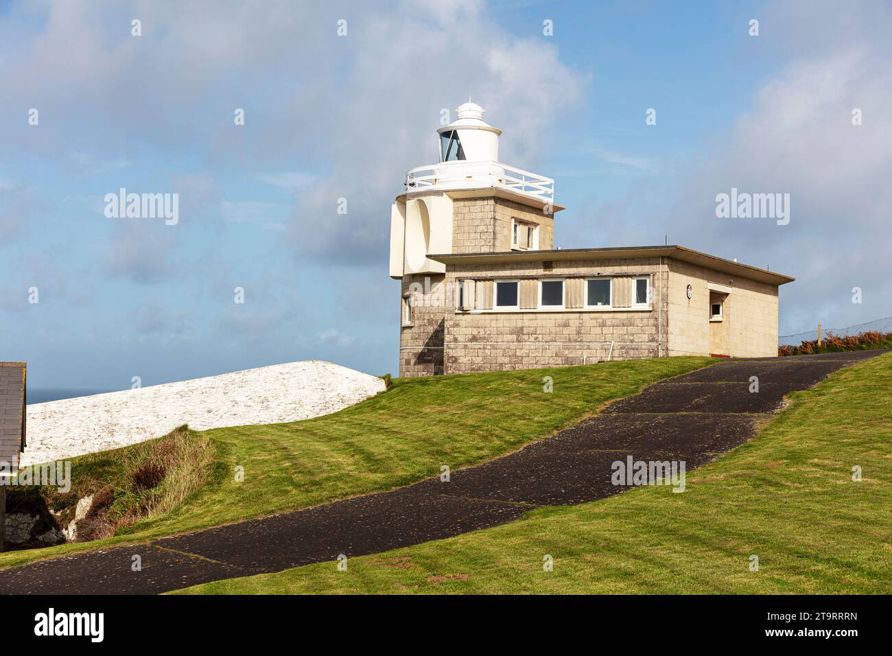 Faro di Bull Point Mortehoe, North Devon, Regno Unito, Inghilterra, faro di Bull Point, Mortehoe, faro, fari, Devon, Devon Coast, Foto Stock