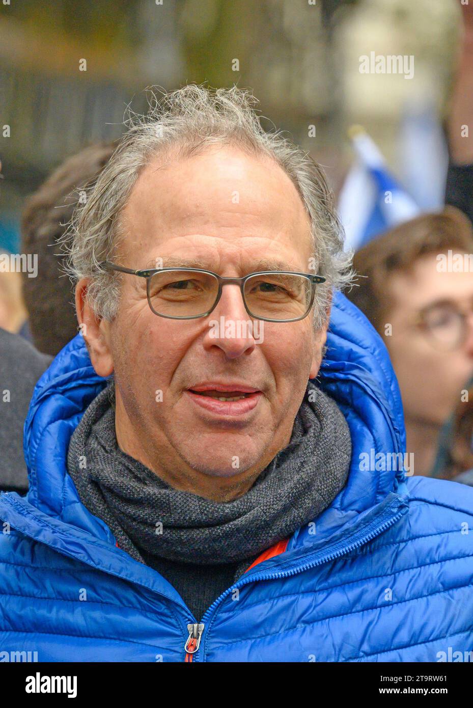 Keith Black - Presidente del Jewish Leadership Council - partecipa alla marcia contro l'antisemitismo, Londra, 26 novembre 2023 Foto Stock
