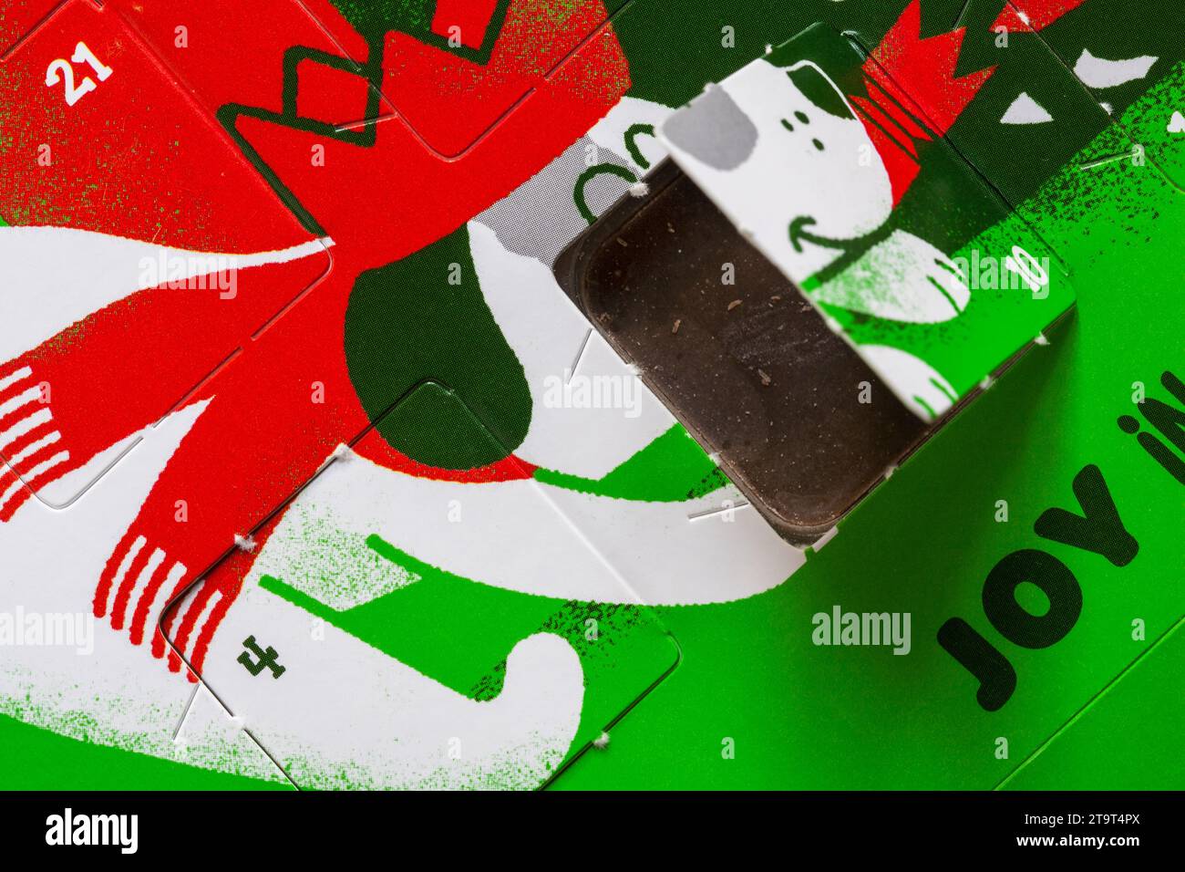 Calendario dell'avvento per cani con alternativa al cioccolato di Webbox con finestra aperta Foto Stock