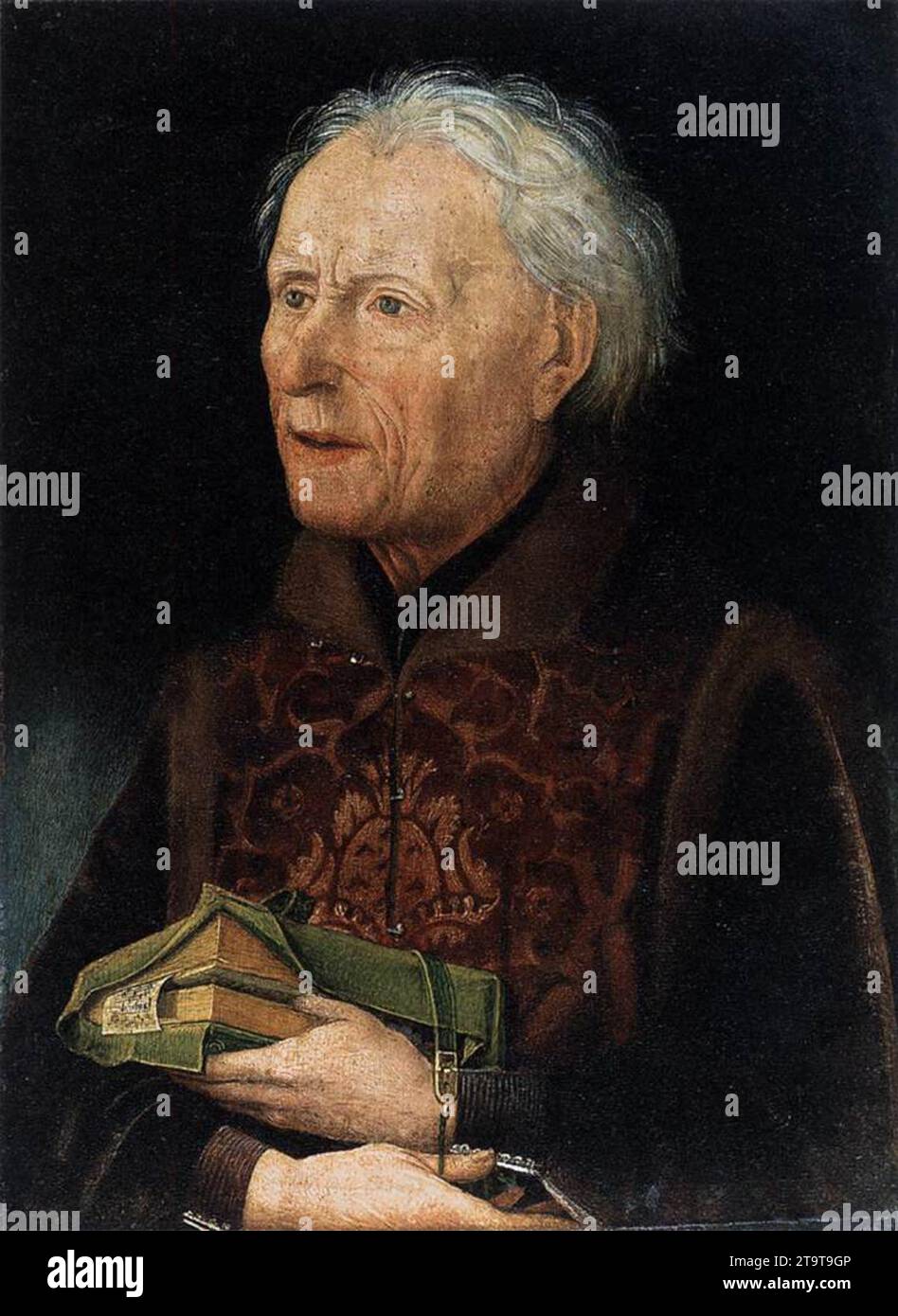 Conte Georg von Löwenstein (ala destra) c. 1457 di Hans Pleydenwurff Foto Stock