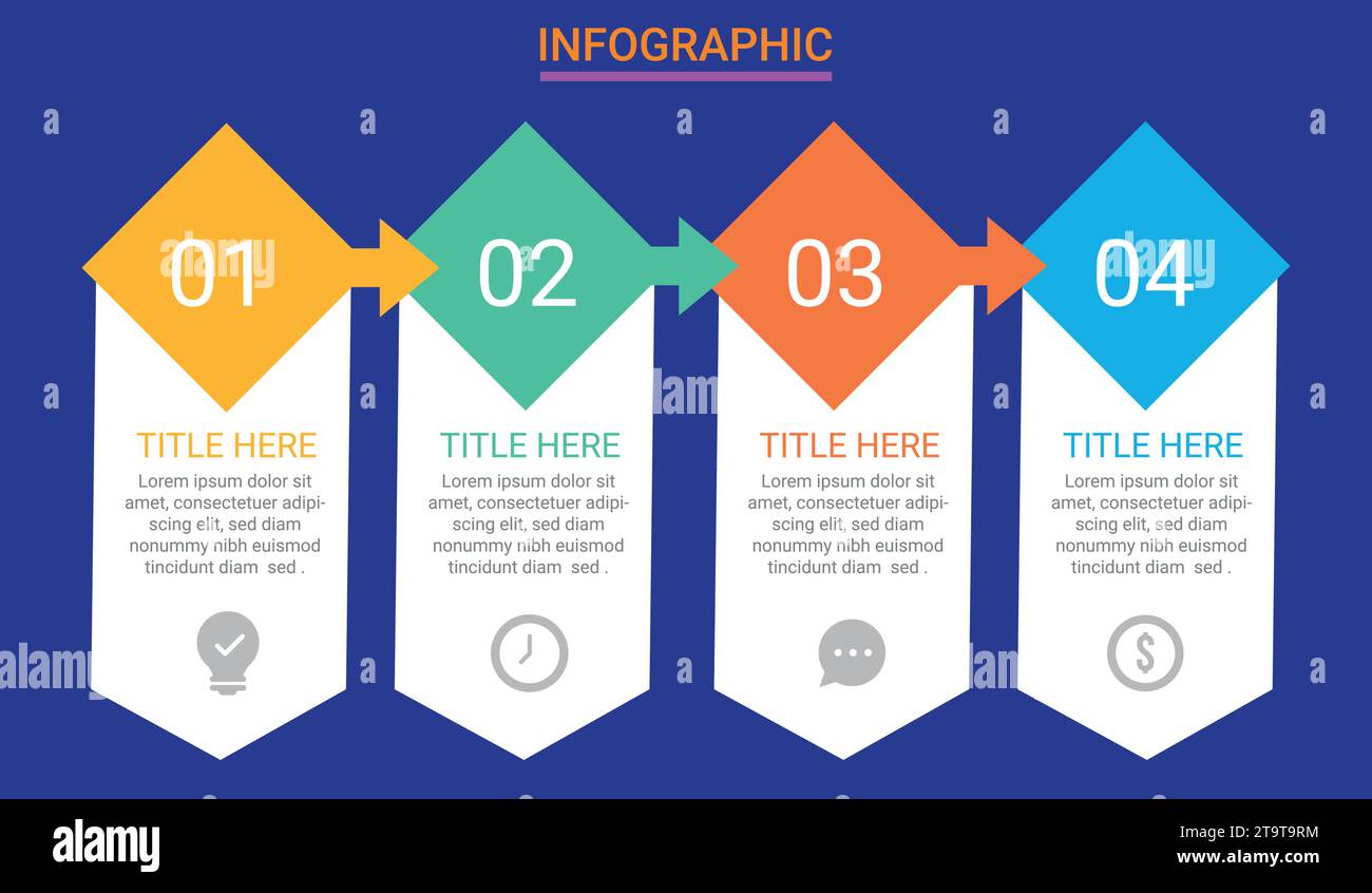 Le icone di marketing e vettoriali di progettazione infografica possono essere utilizzate per il layout del flusso di lavoro, il diagramma e il report annuale. Concetto aziendale con 3, 4, 5; 6, 7 e 8 fasi. Illustrazione Vettoriale