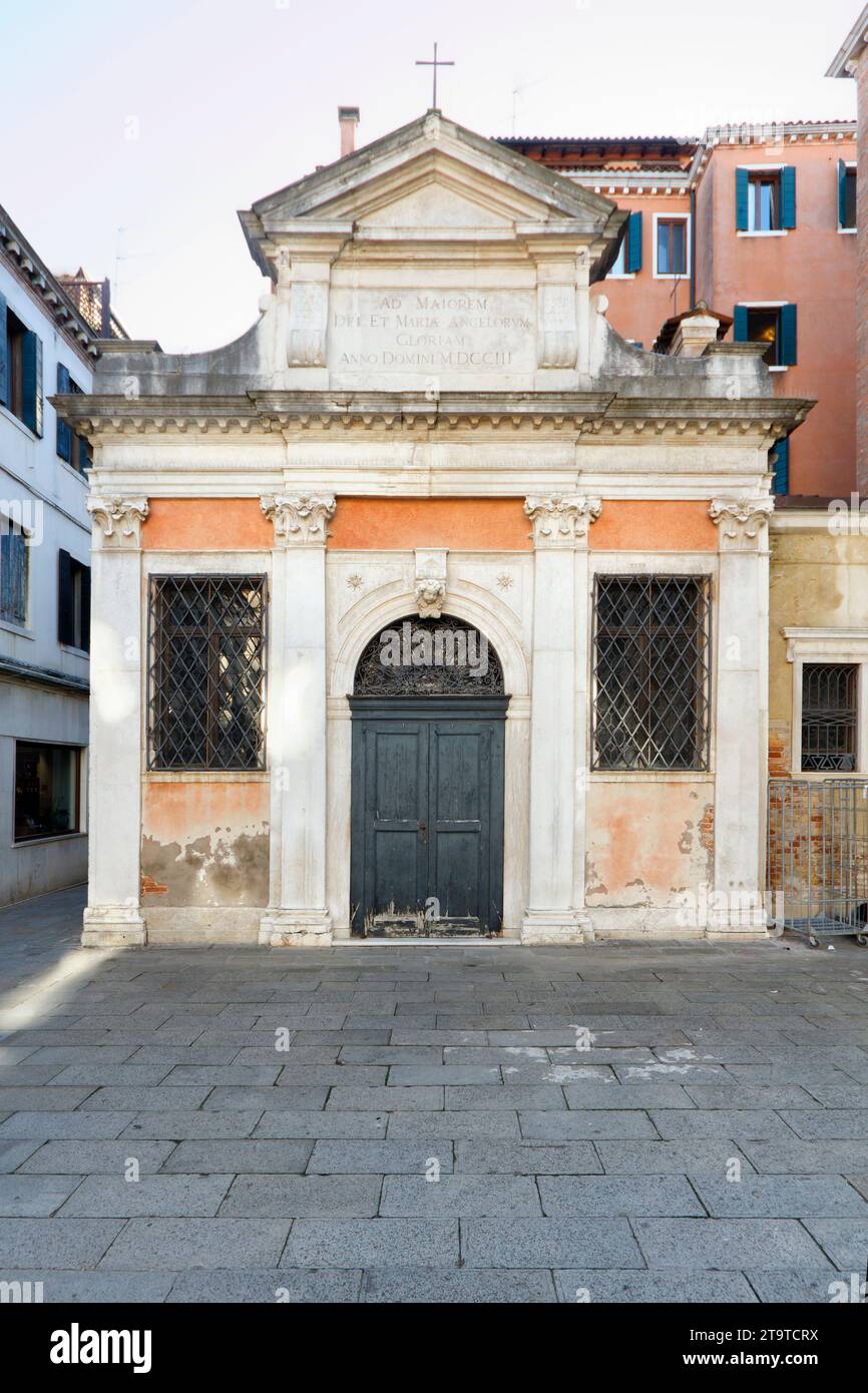 Chiesa di San Gallo - l'eredità monastica irlandese in Italia (probabilmente la più piccola chiesa di Venezia) - Venezia, Italia Foto Stock