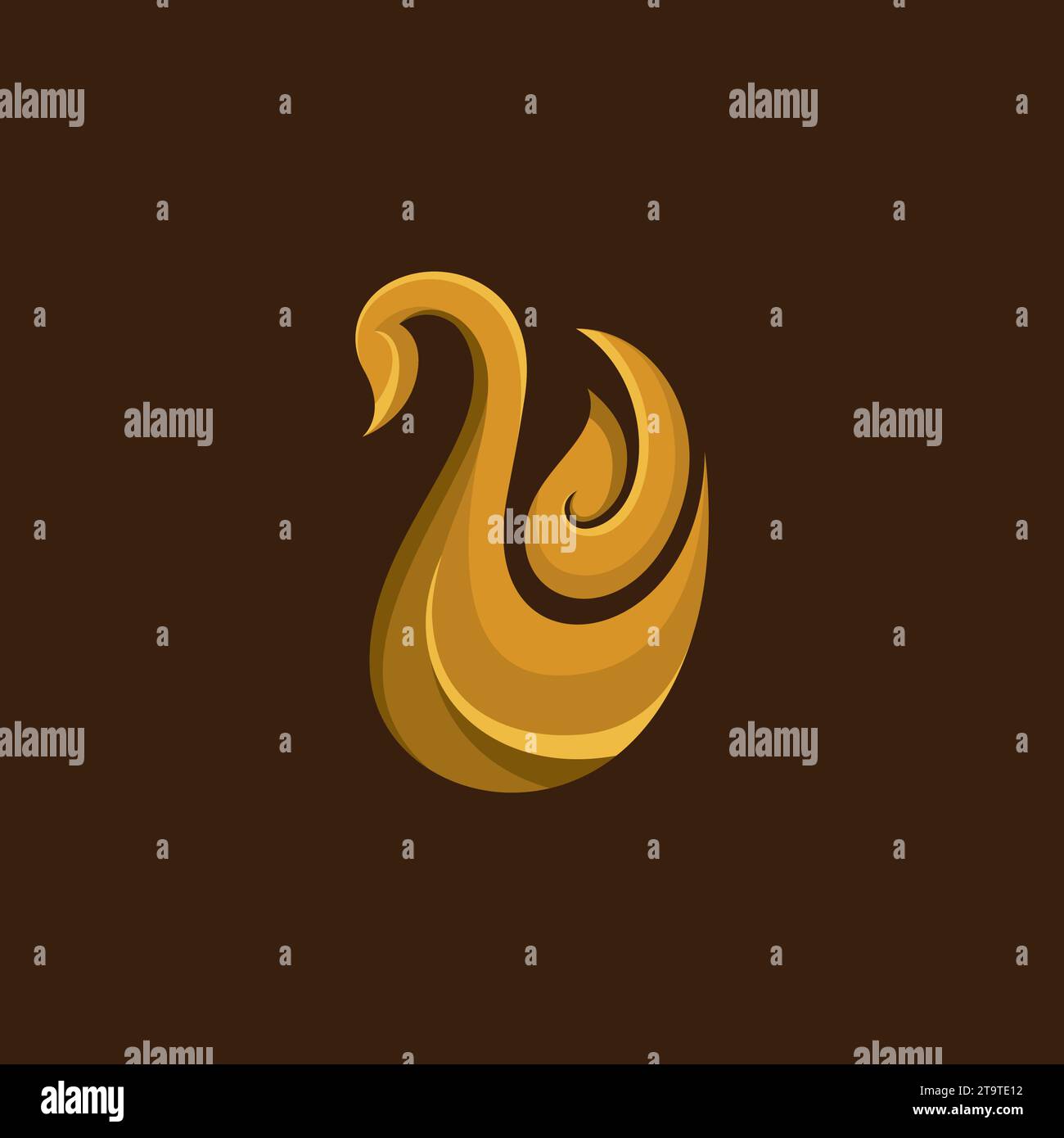 Logo Swan Abstract. Illustrazione vettoriale Swan Illustrazione Vettoriale