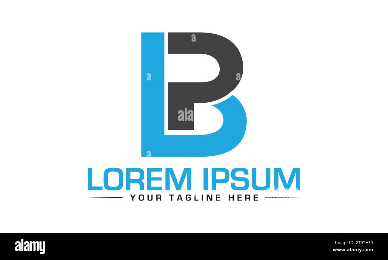 Design del logo BP Design esclusivo e moderno del logo Illustrazione Vettoriale