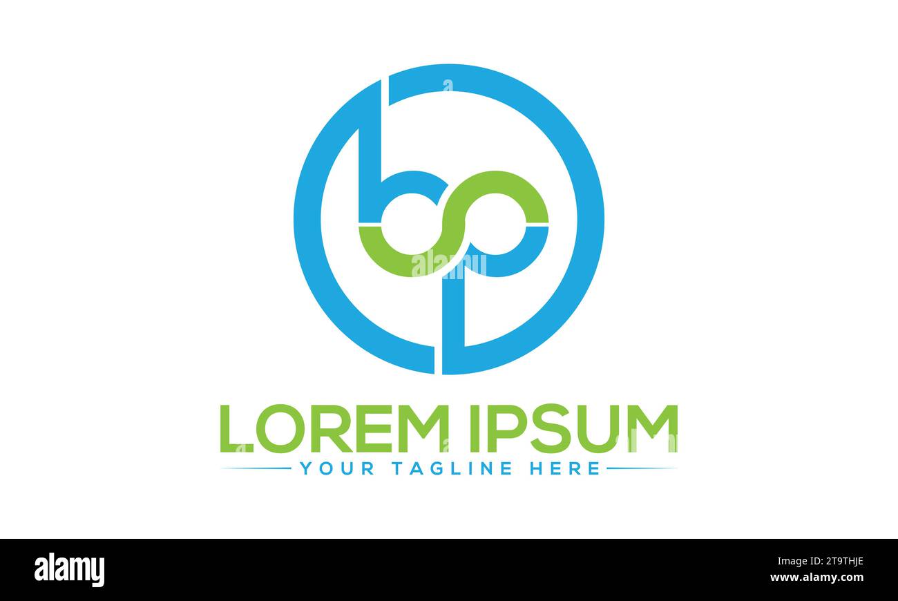 Design del logo BP Design esclusivo e moderno del logo Illustrazione Vettoriale