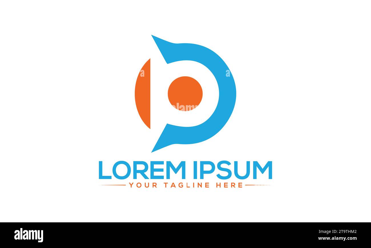 Design del logo BP Design esclusivo e moderno del logo Illustrazione Vettoriale