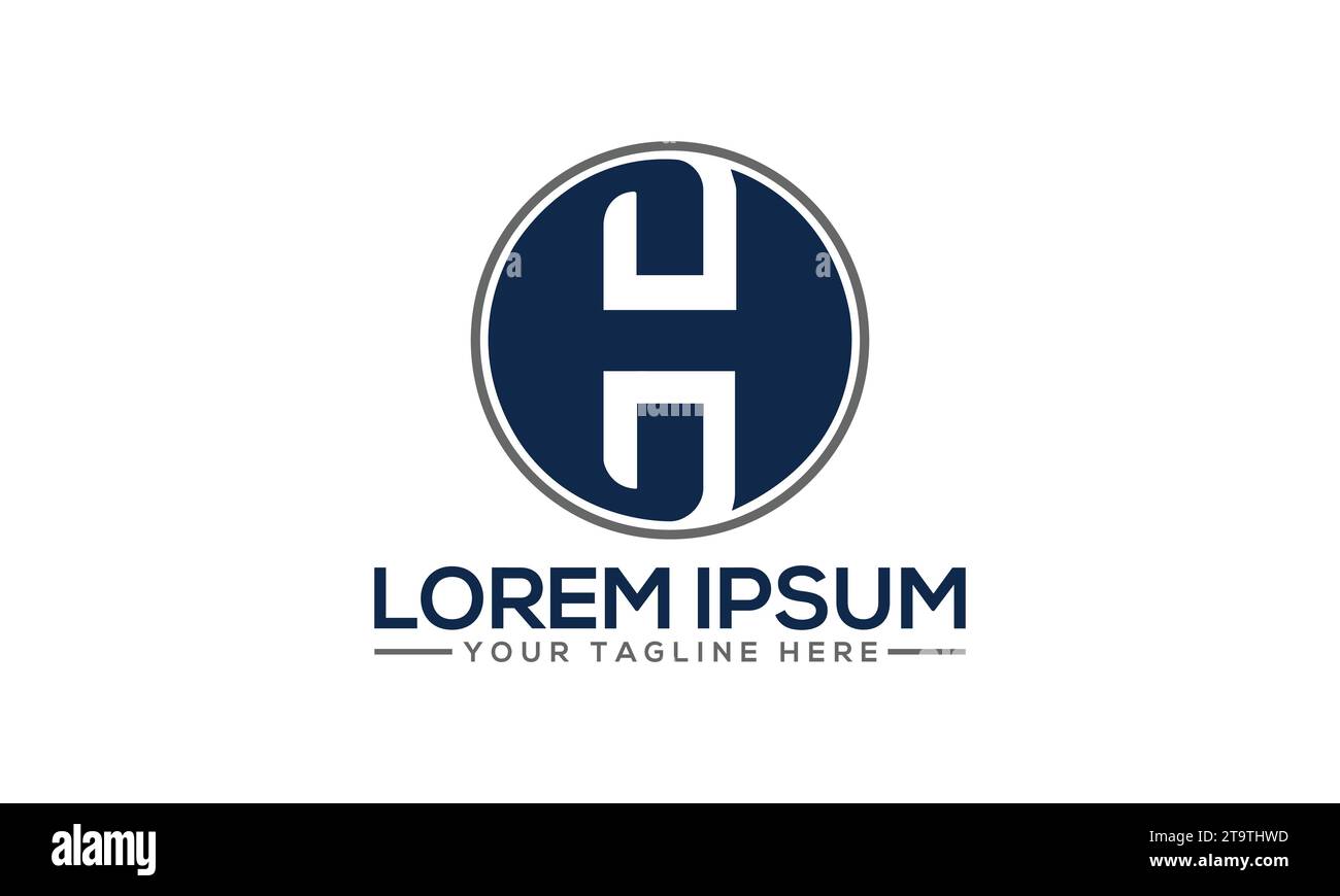 CH Logo Design Design Design creativo Illustrazione Vettoriale
