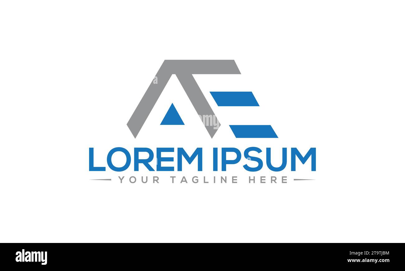 Design del logo AE Illustrazione Vettoriale