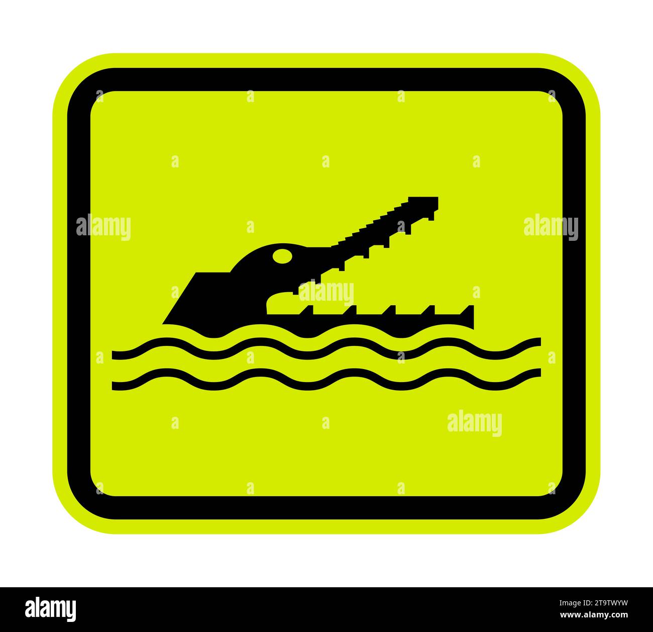 Alligator Sign, Alligator area Sign Illustrazione Vettoriale