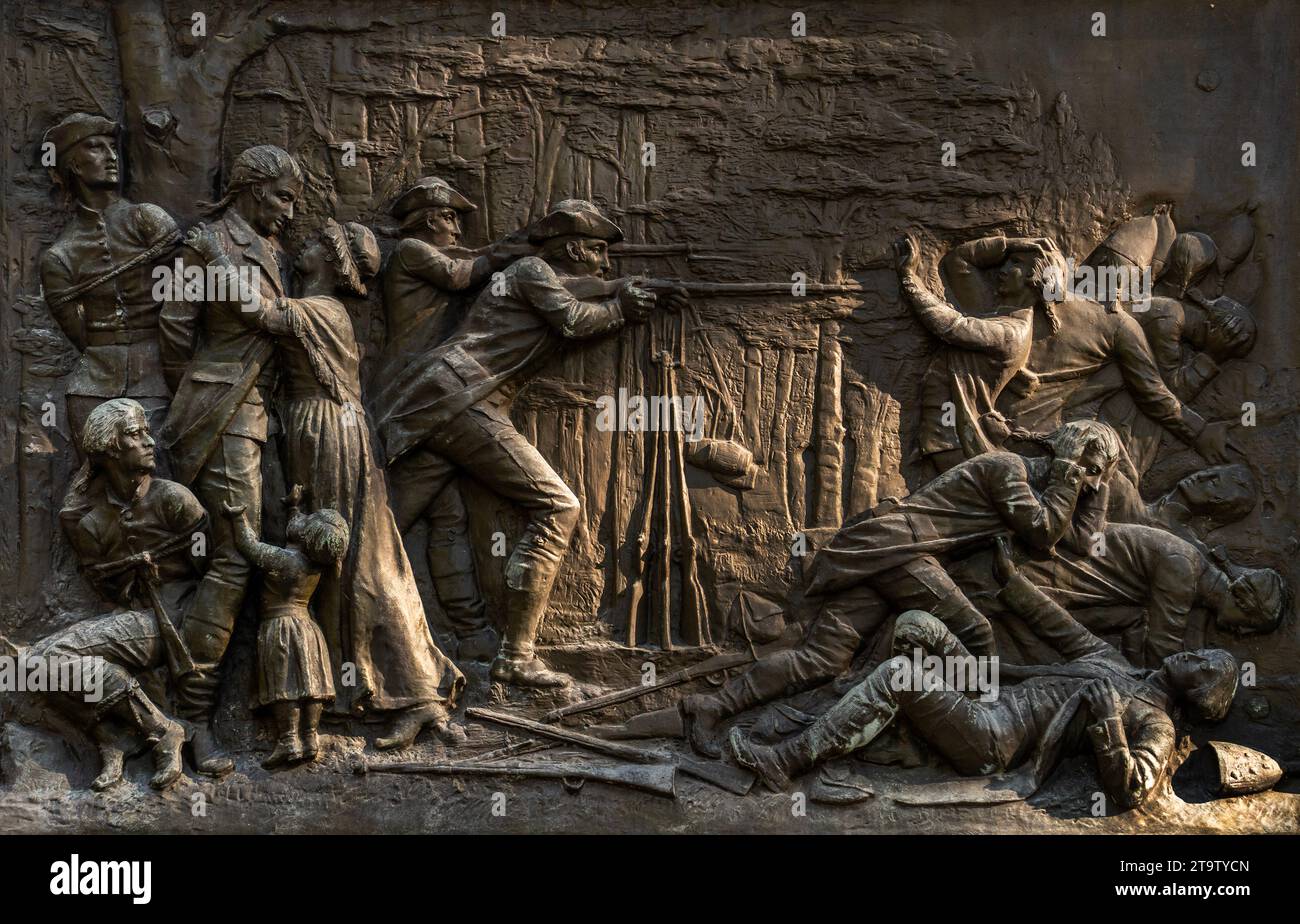 Monumento a William Jasper a Madison Square a Savannah, Georgia Foto Stock