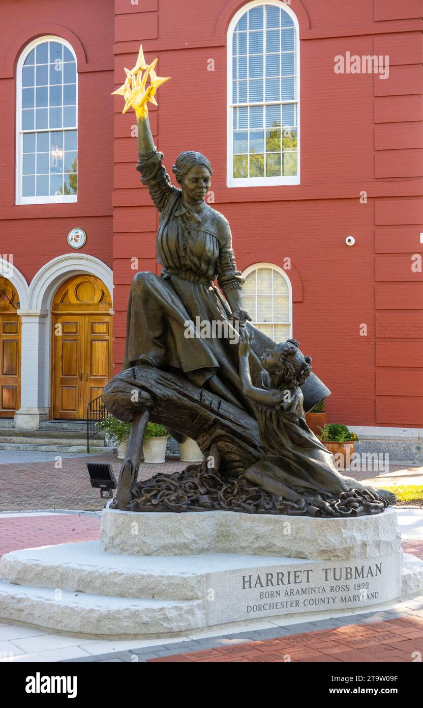 Harriet Tubman la scultura Beacon of Hope a Cambridge, Maryland Foto Stock