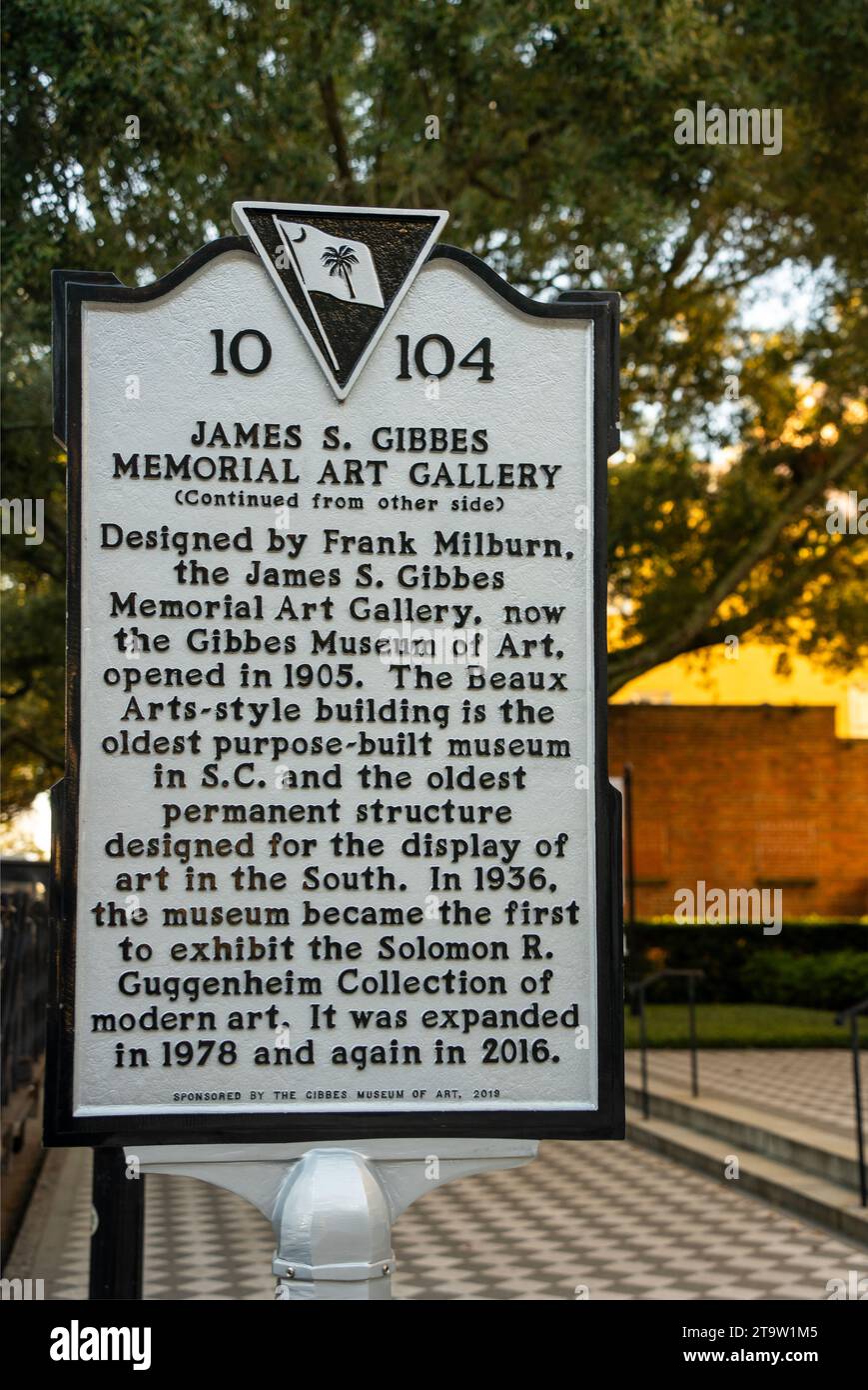 Punto di riferimento storico per il Gibbes Museum of Art precedentemente conosciuto come la Gibbes Art Gallery a Charleston, South Carolina Foto Stock
