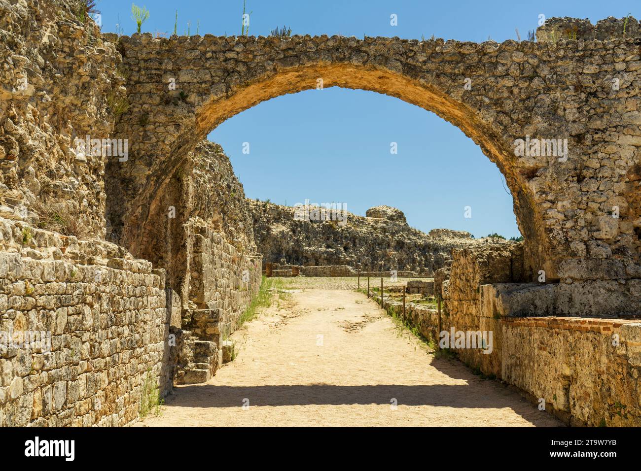 Antiche rovine romane storiche, Conimbriga, Portogallo Foto Stock