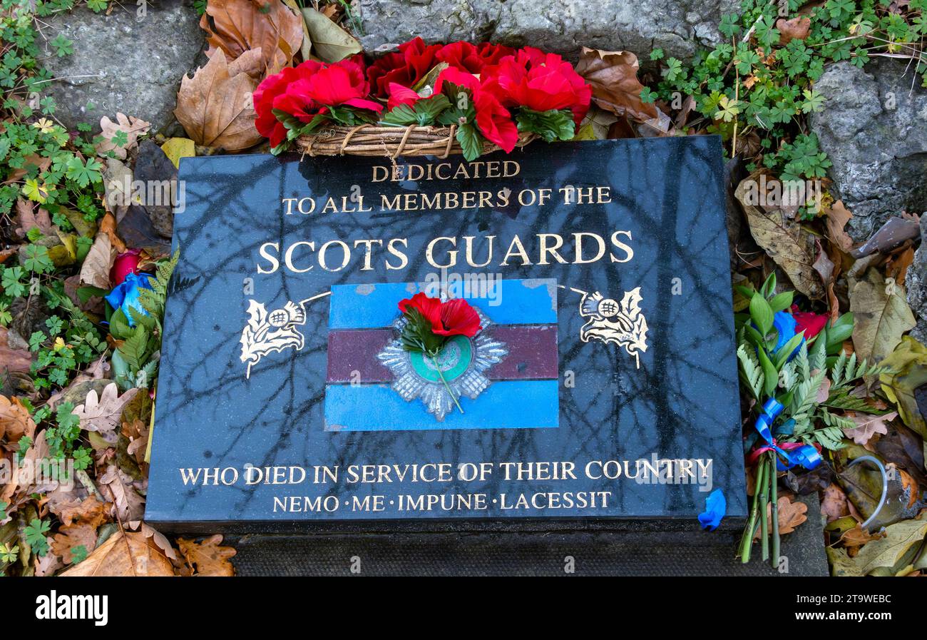 Memorial for the Scots Guards ha perso la difesa del Regno Unito Foto Stock