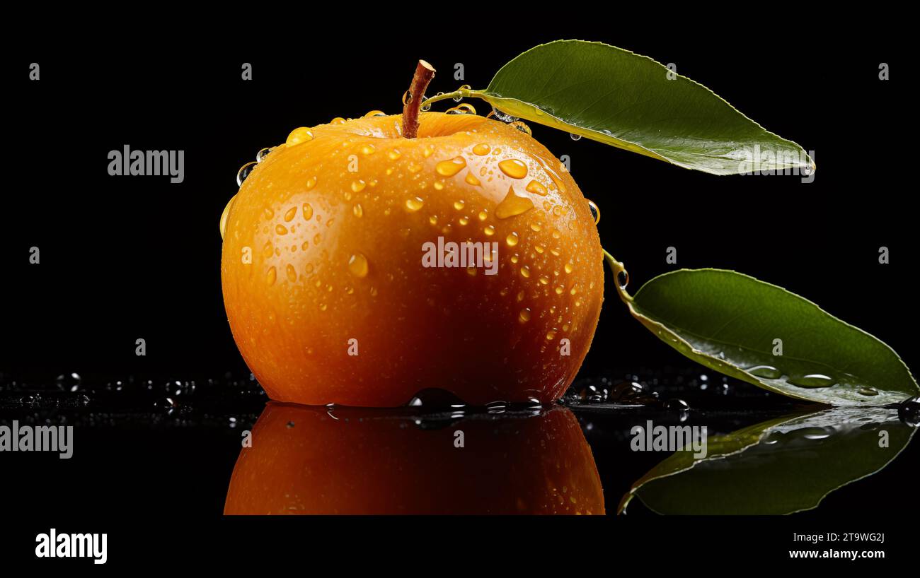 Bellissime mele catturate in slow motion e con un'illuminazione splendida Foto Stock