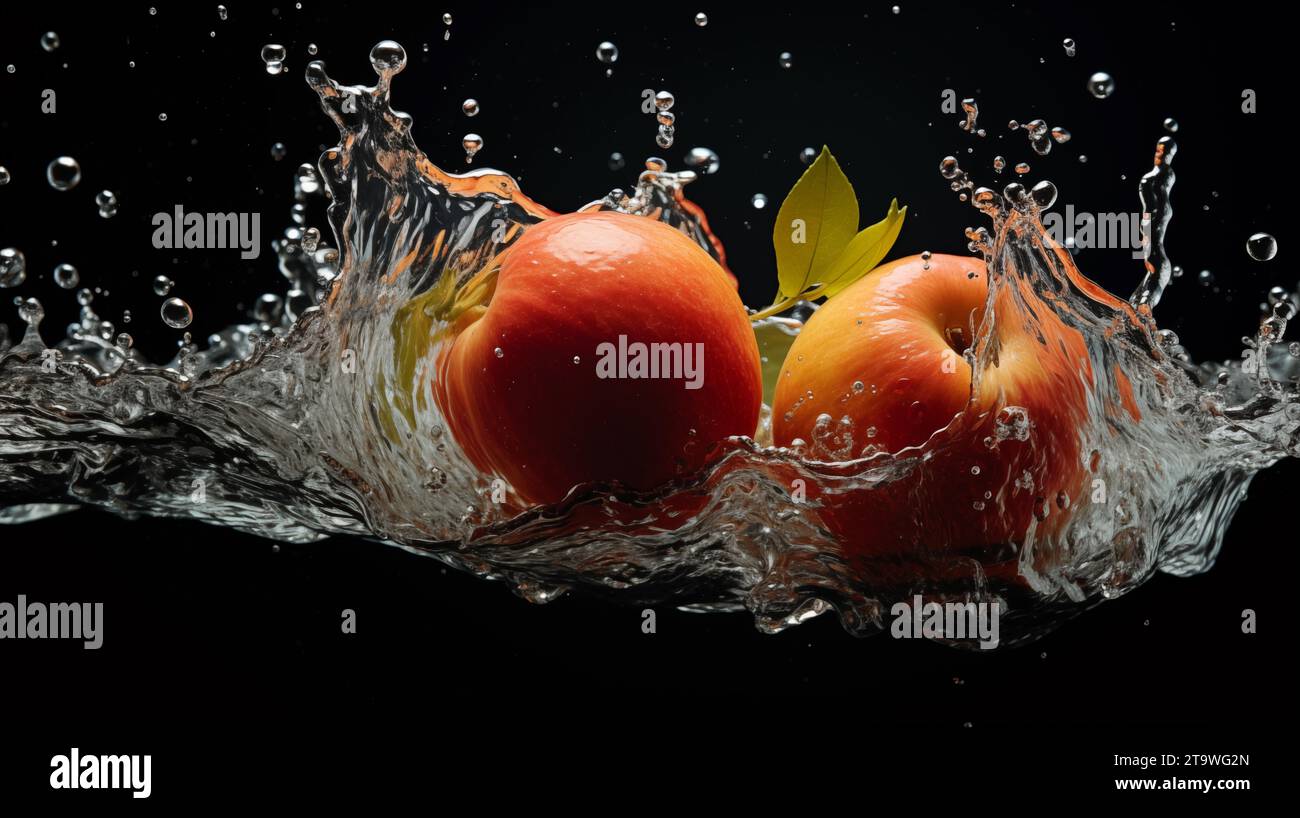 Splendidi frutti catturati in slow-motion e in splendide luci Foto Stock