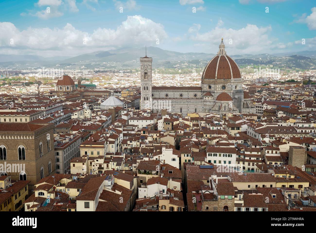 Vista aerea sul Duomo di Firenze, Italia Foto Stock