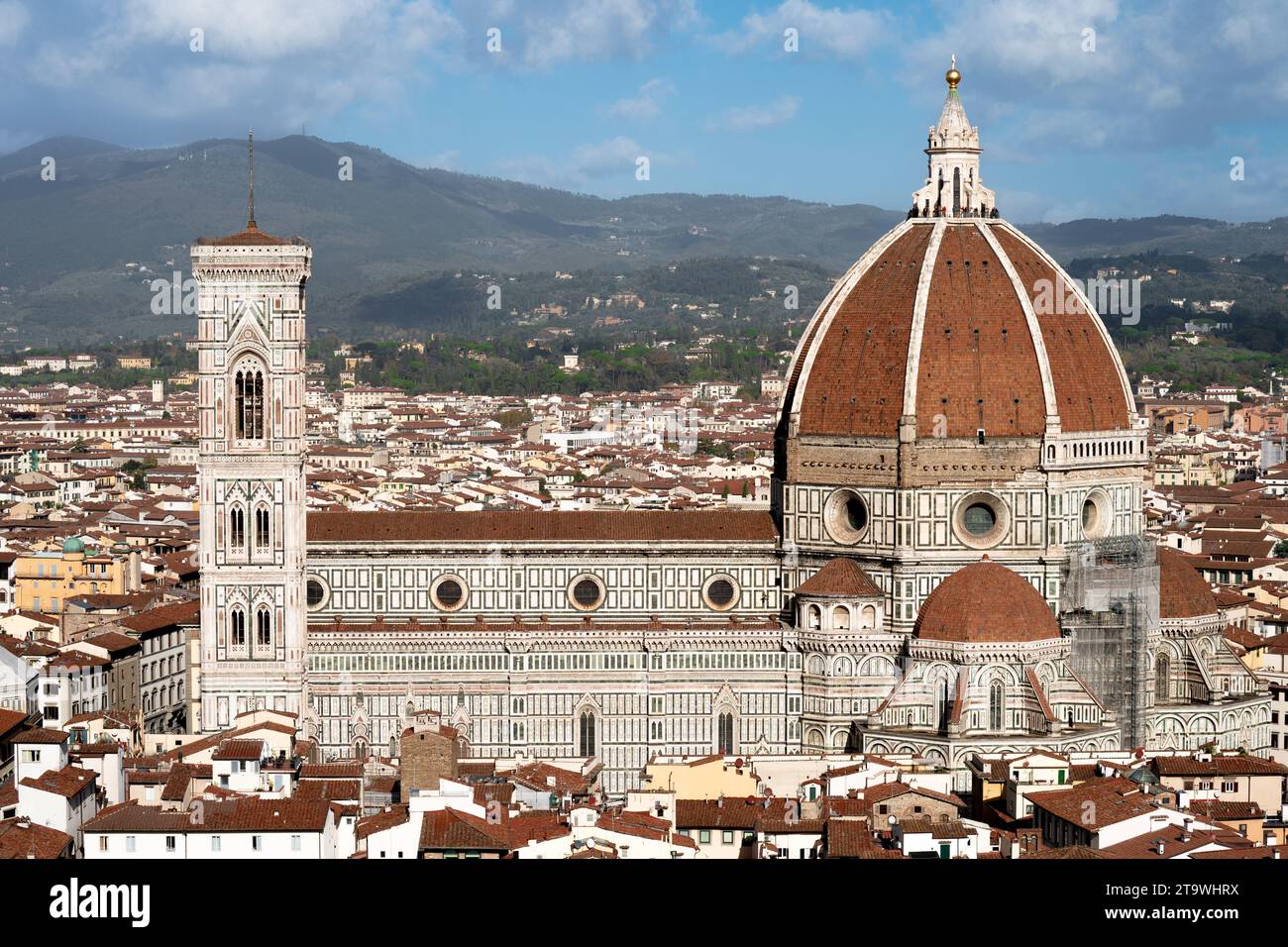 Vista aerea sul Duomo di Firenze, Italia Foto Stock