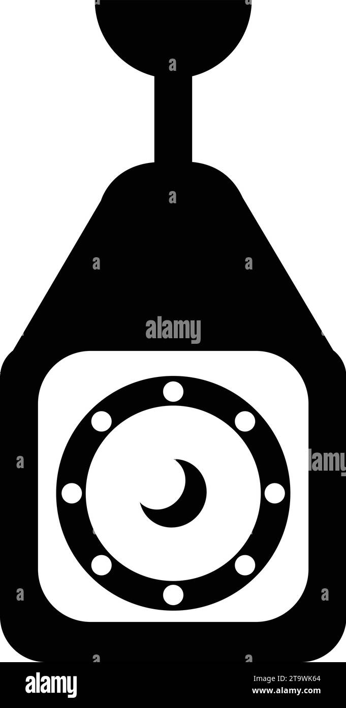 Icona telecamera CC tv design vettoriale, icona telecamera di sicurezza, simbolo tv CC, icona vettore telecamera CC TV. Segnale di avvertenza CCTV. Videosorveglianza. Retro trasparente Illustrazione Vettoriale