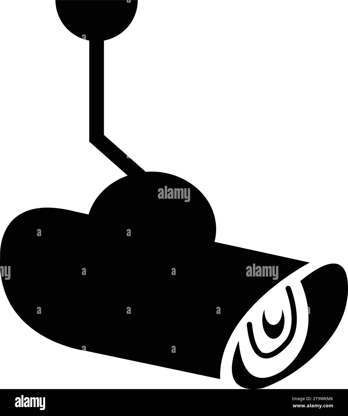 Icona telecamera CC tv design vettoriale, icona telecamera di sicurezza, simbolo tv CC, icona vettore telecamera CC TV. Segnale di avvertenza CCTV. Videosorveglianza. Retro trasparente Illustrazione Vettoriale