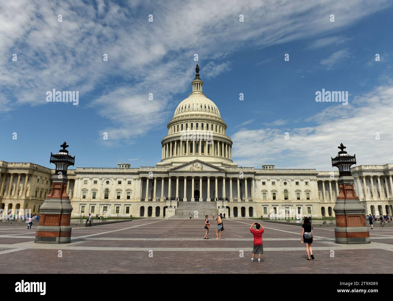 Washington, DC - 1 giugno 2018: Persone vicino al Campidoglio degli Stati Uniti. Foto Stock