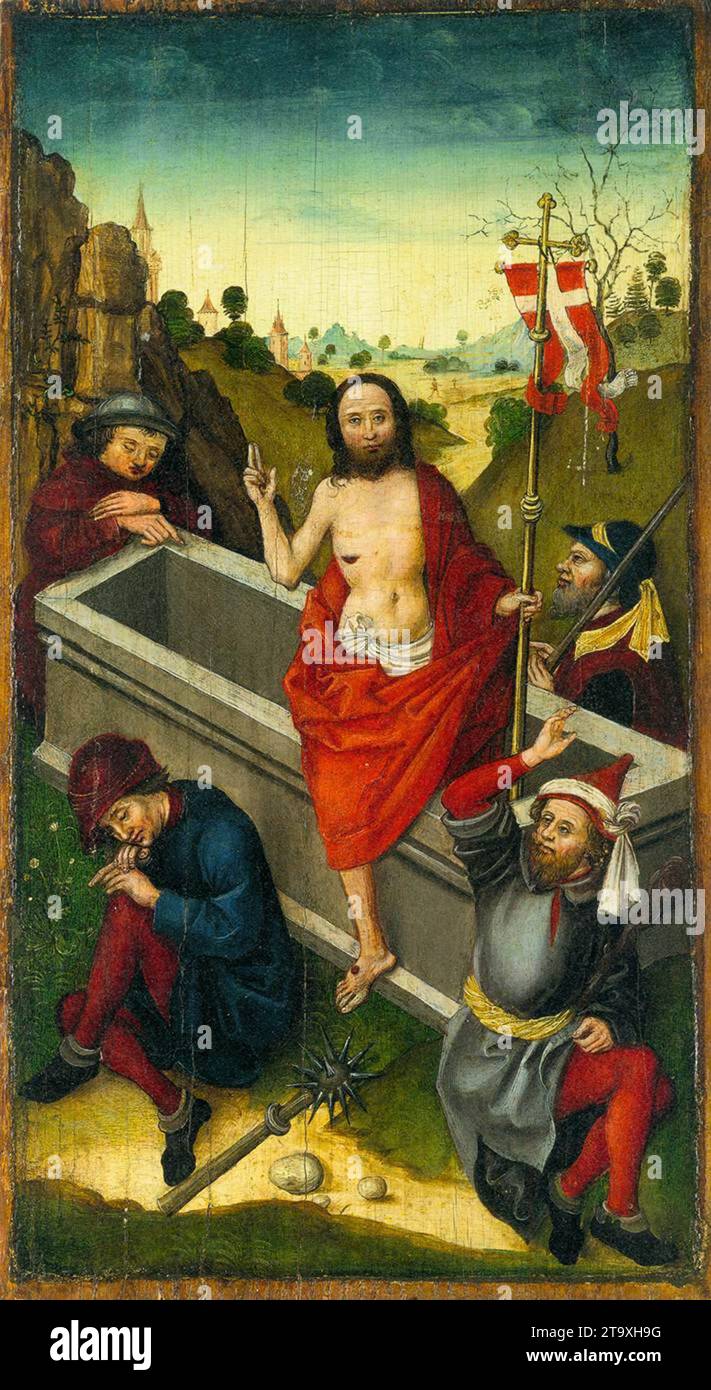 The Resurrection 1480-85 di Ludwig Schongauer Foto Stock