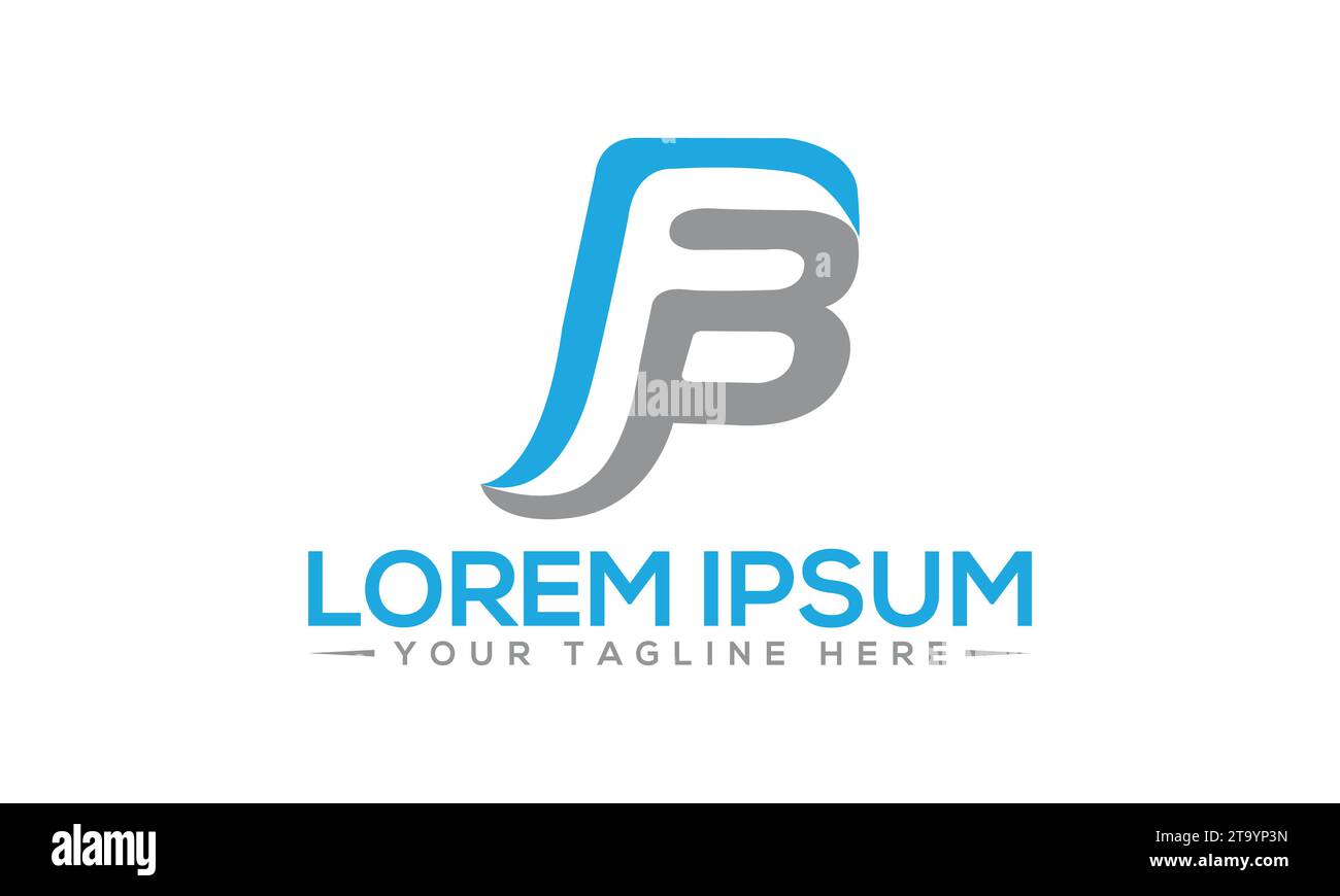 Design esclusivo del logo FB e design creativo del logo Illustrazione Vettoriale