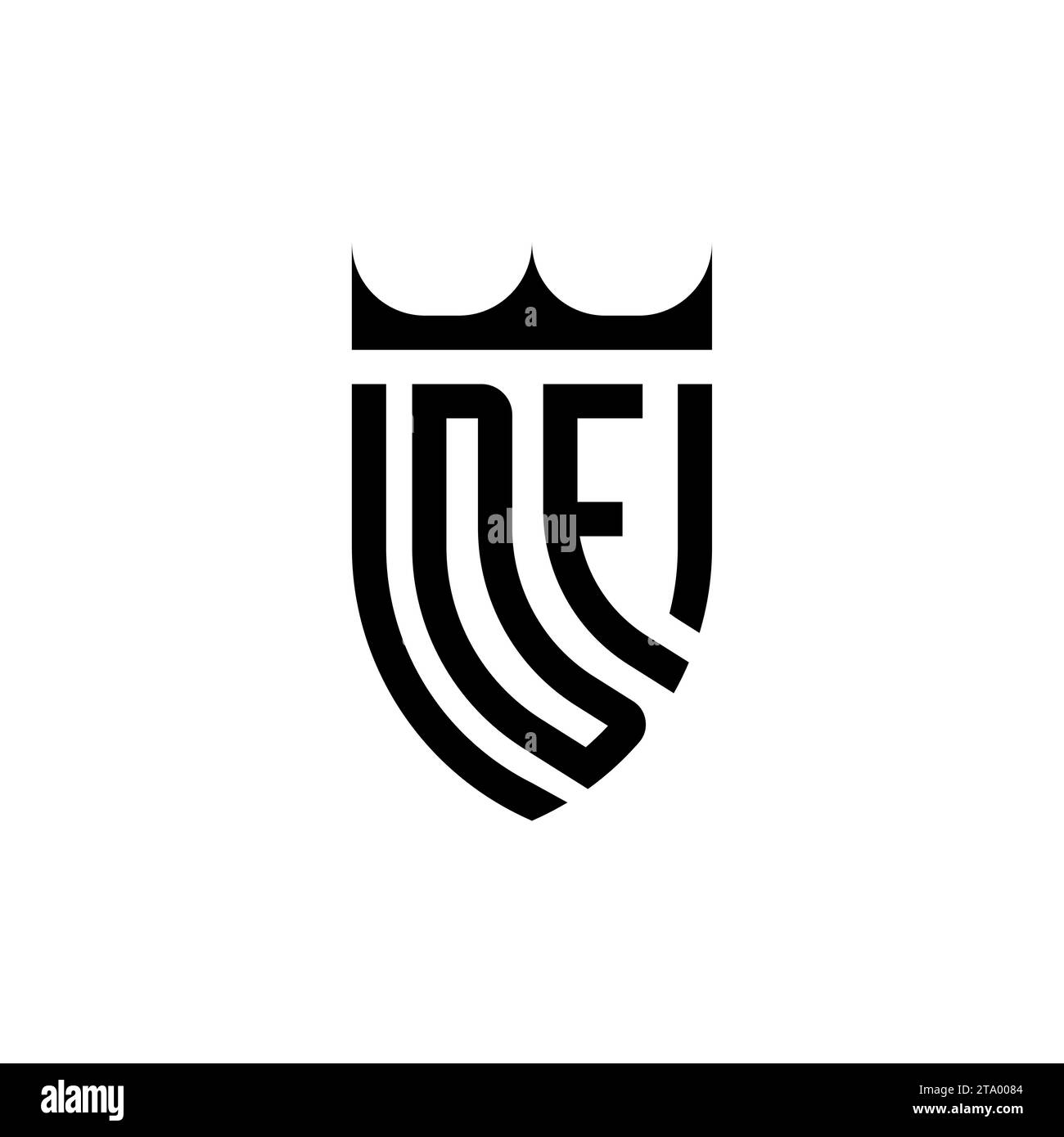 Lettere iniziali del logo DF Luxury in un design professionale di alta qualità che si adatta bene alla stampa Illustrazione Vettoriale